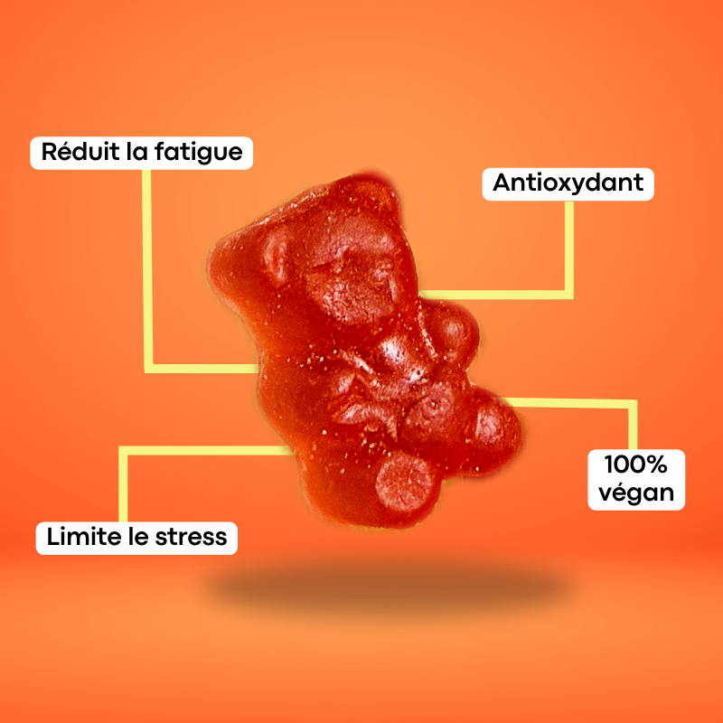 Gummies anti-fatigue au Ginseng